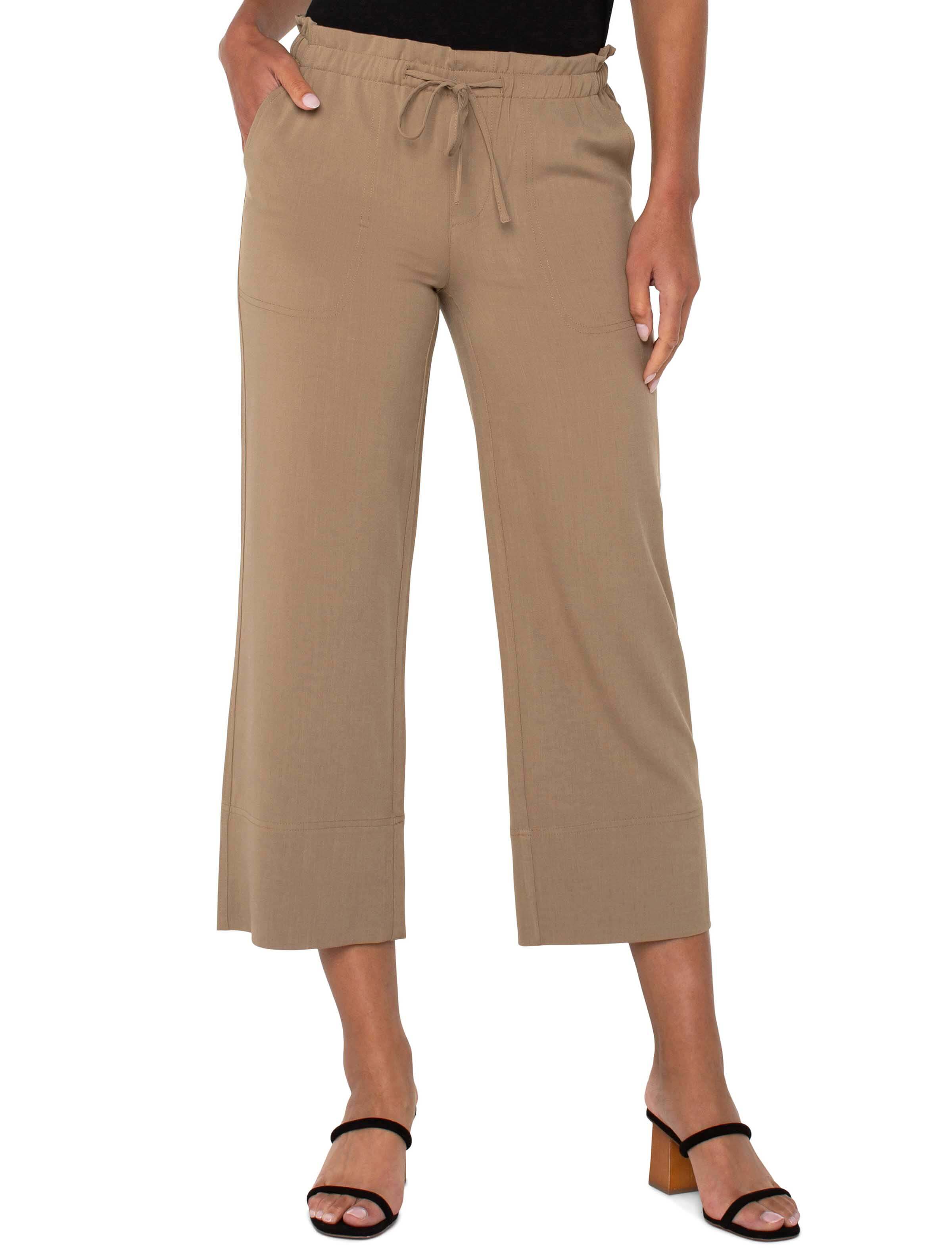 Liverpool Pull On Tie Waist Wide Leg Pant