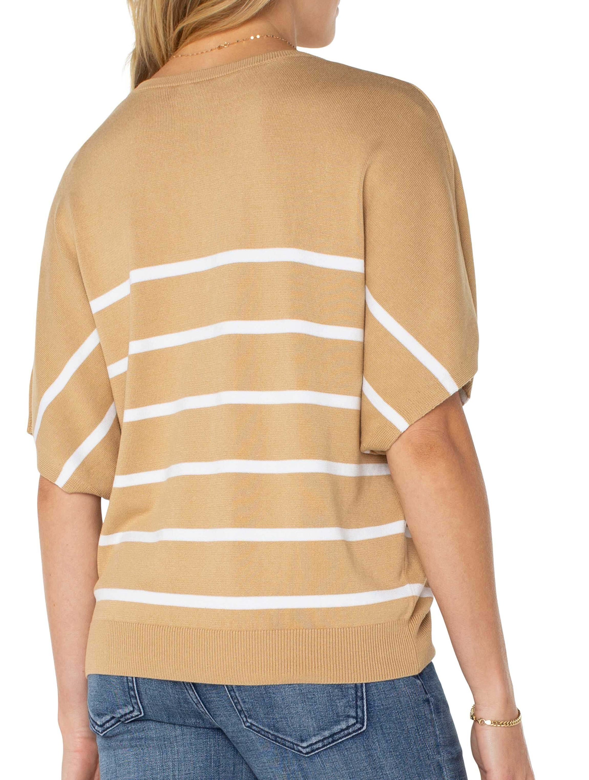 Liverpool Short Sleeve Dolman V-Neck Sweater