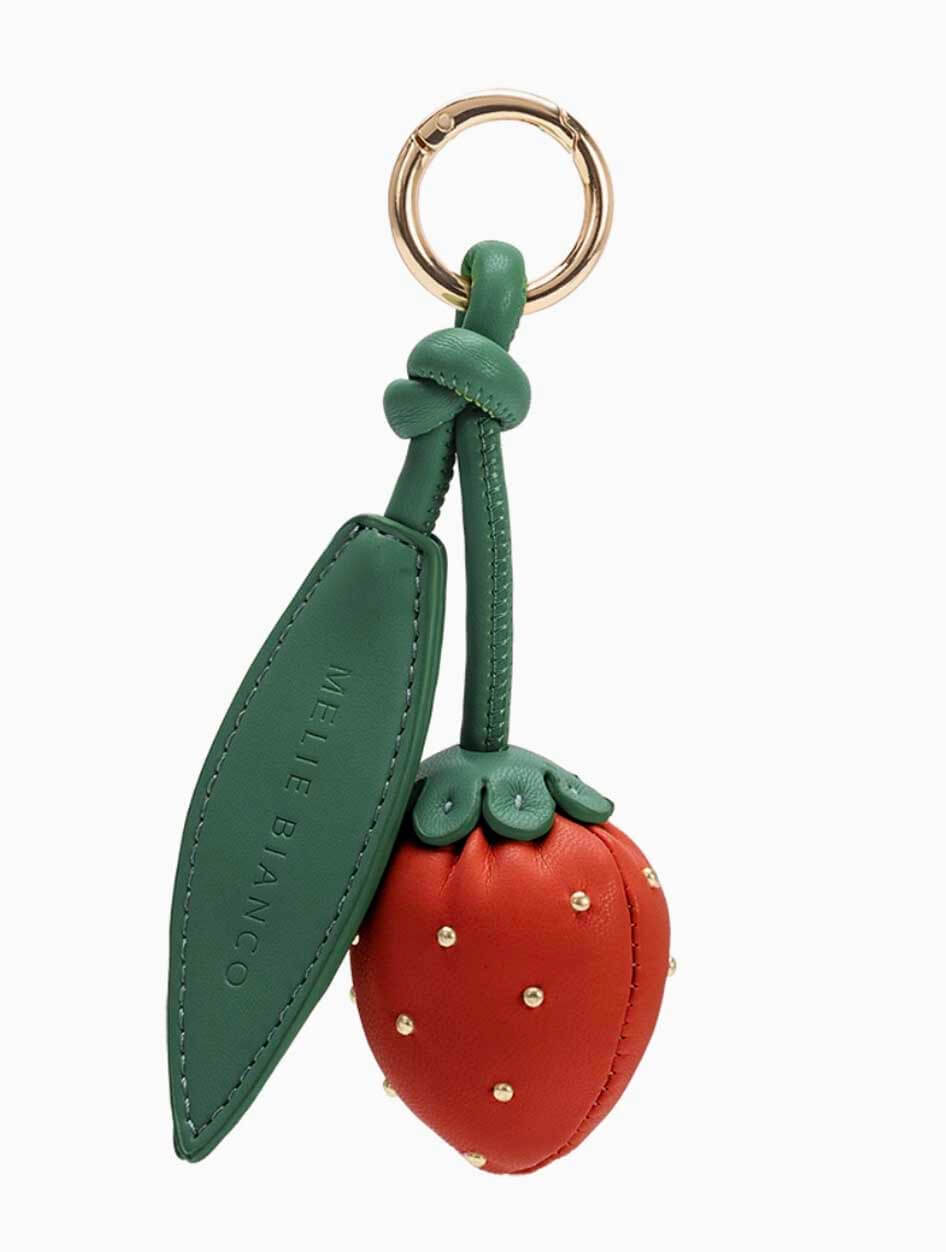 Strawberry Recycled Vegan Bag Charm
