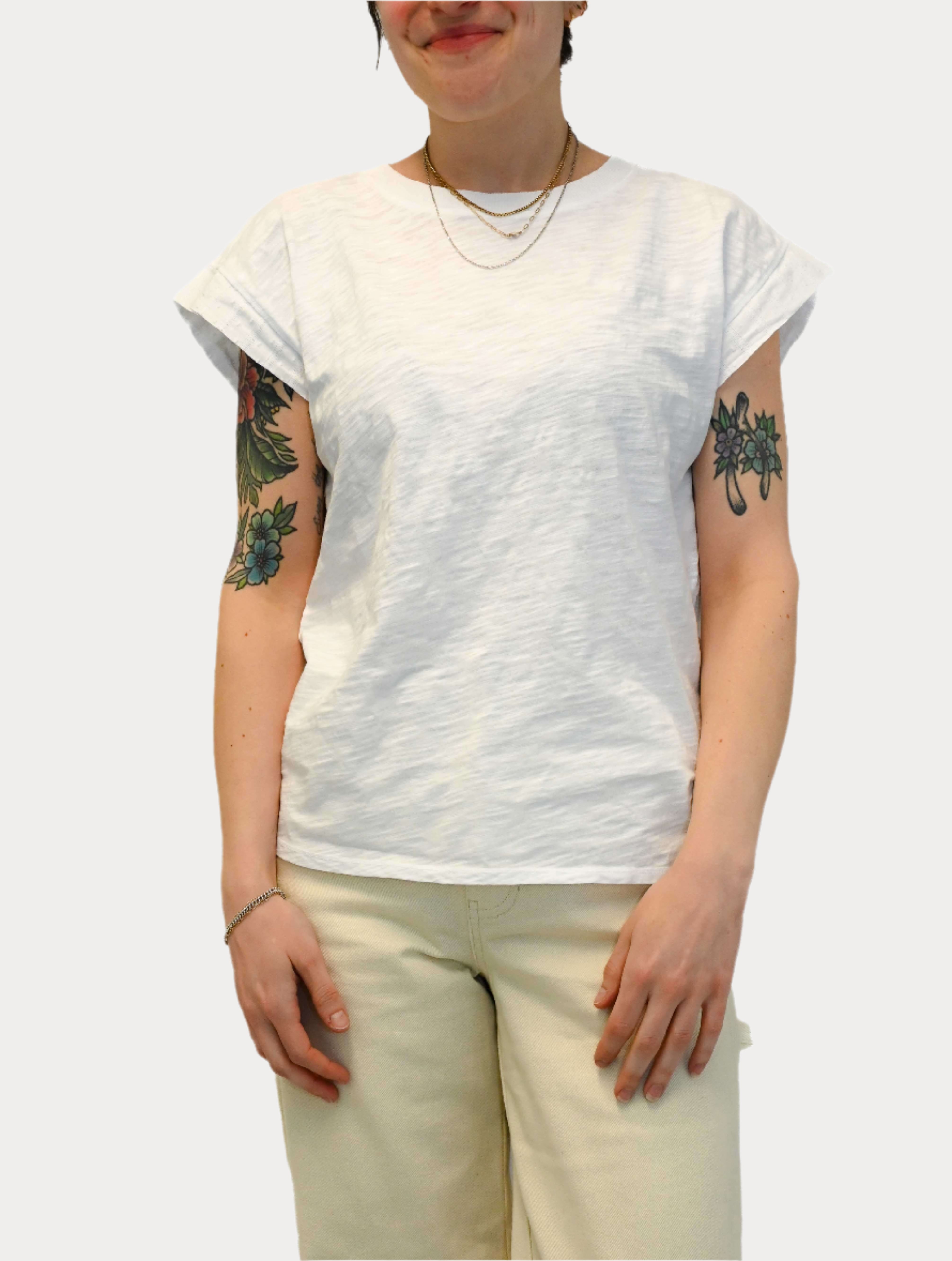 Mix Media Sleeveless Tee