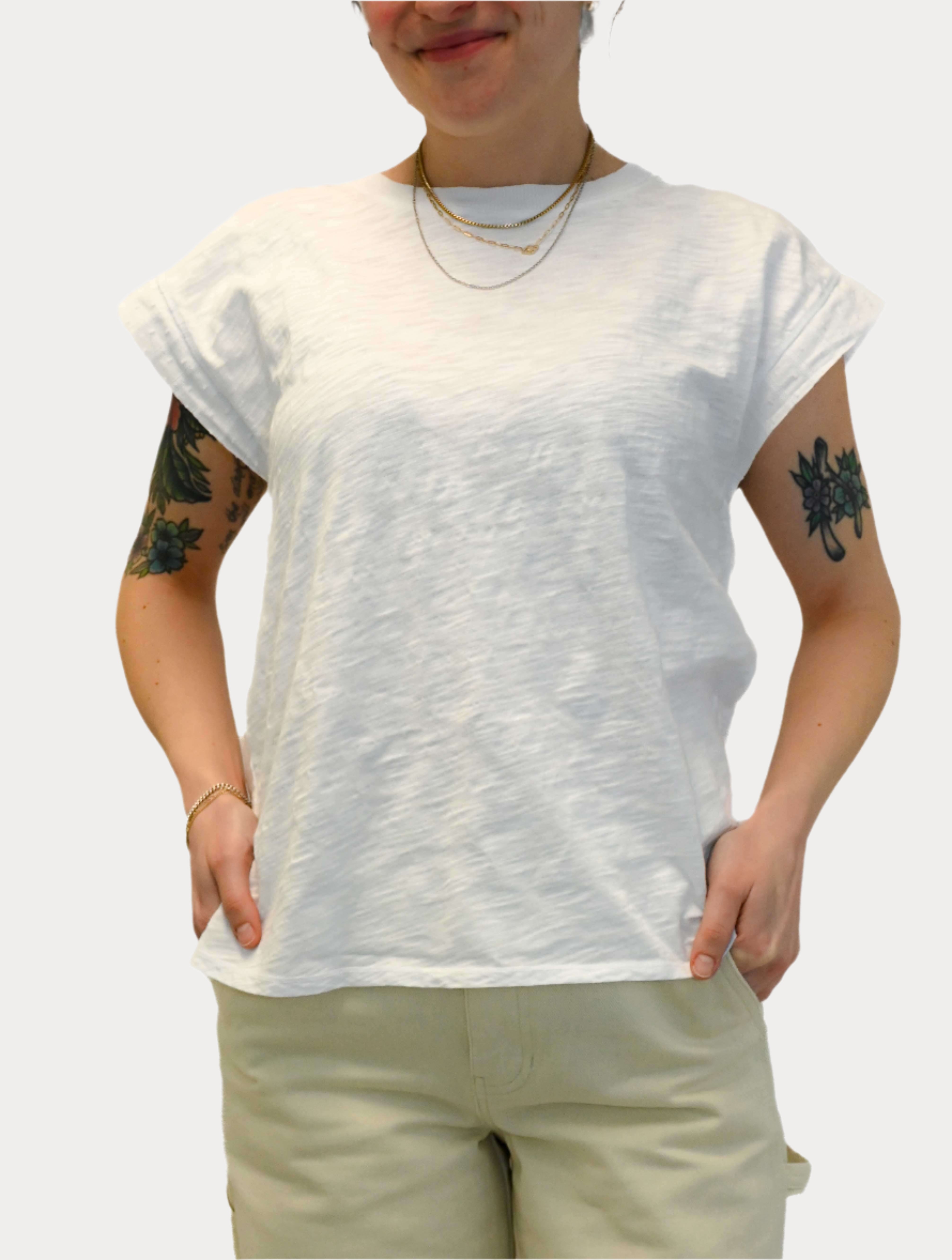 Mix Media Sleeveless Tee
