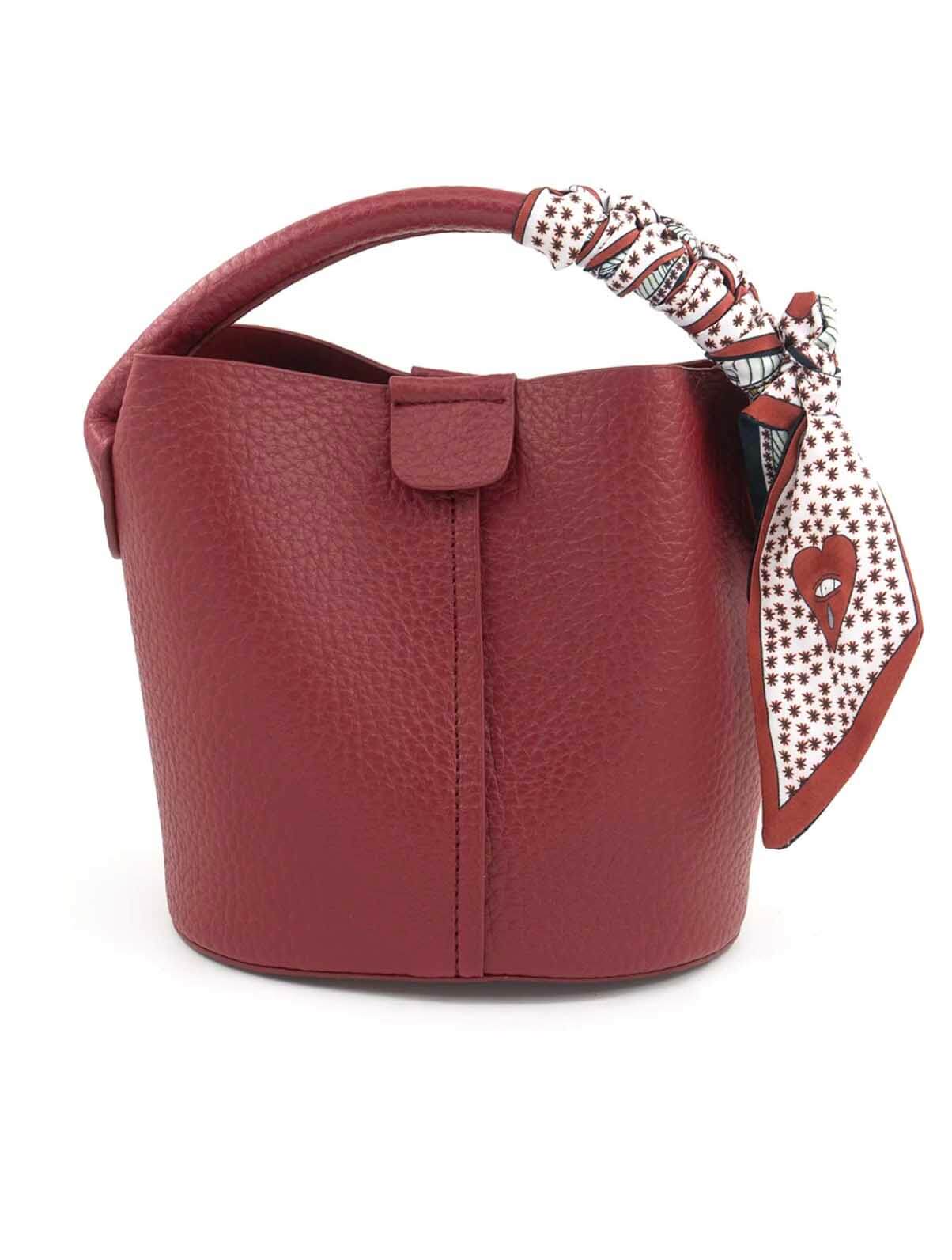 Mini Bucket Bag with Scarf