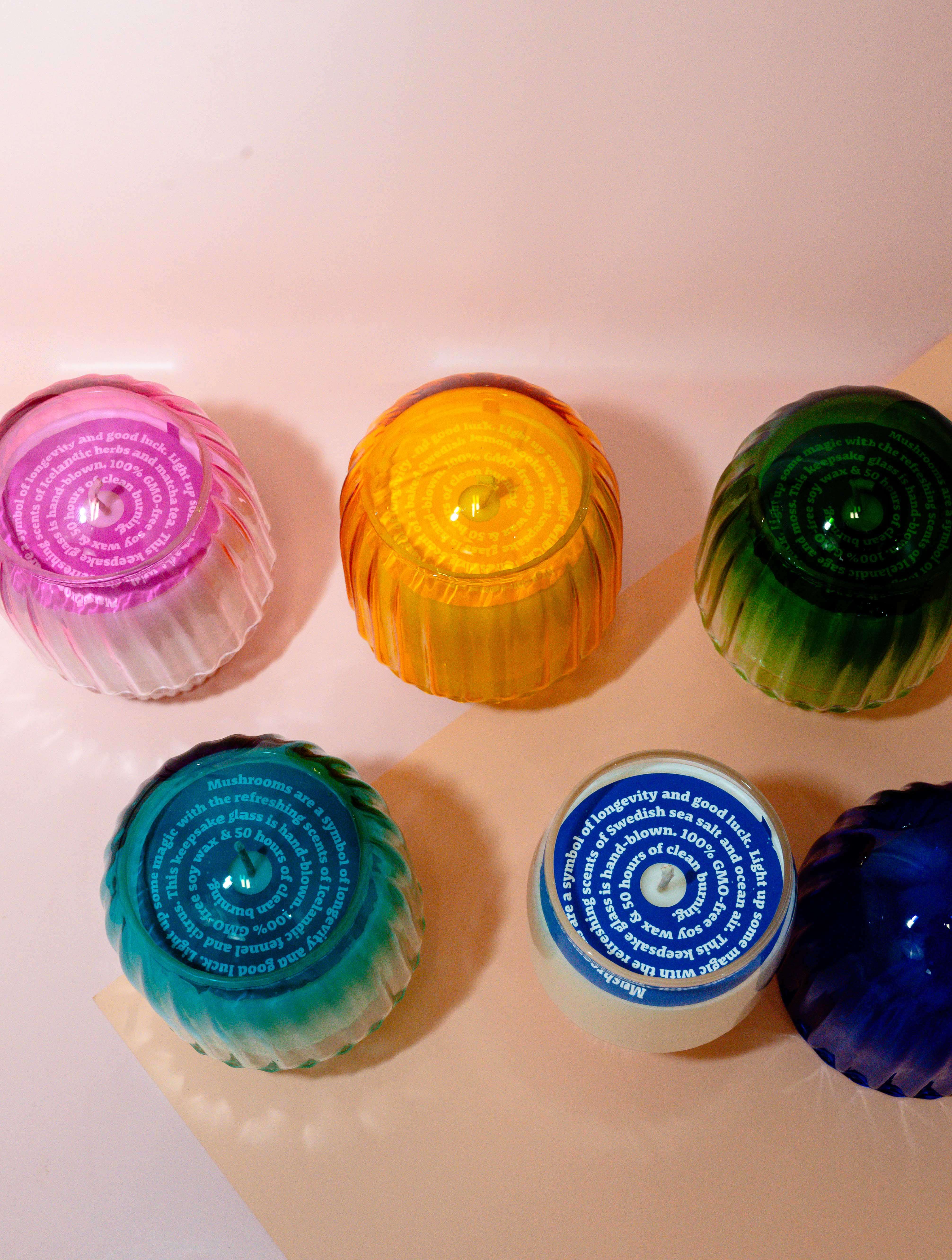 Mushroom Cloche Candle