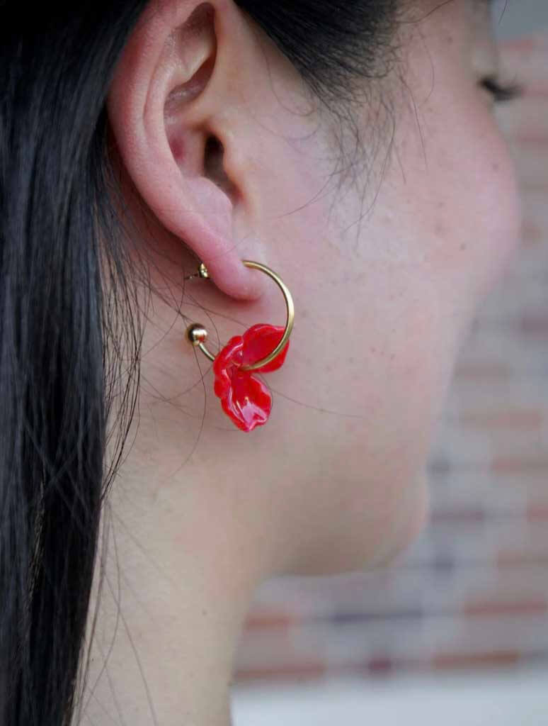 Magnolia Hoop Earrings