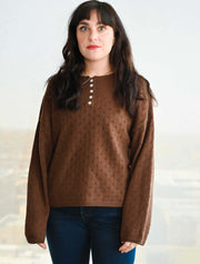 Eyelet Pull Over Sweater