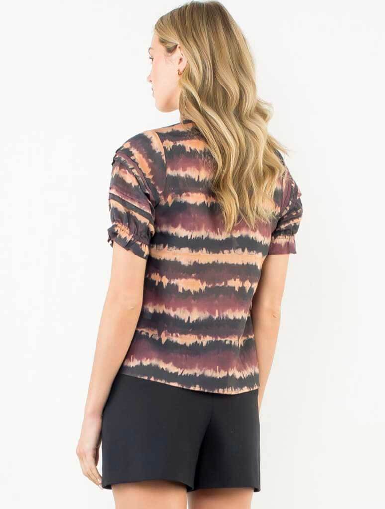 Puff Sleeve Tie Dye Top
