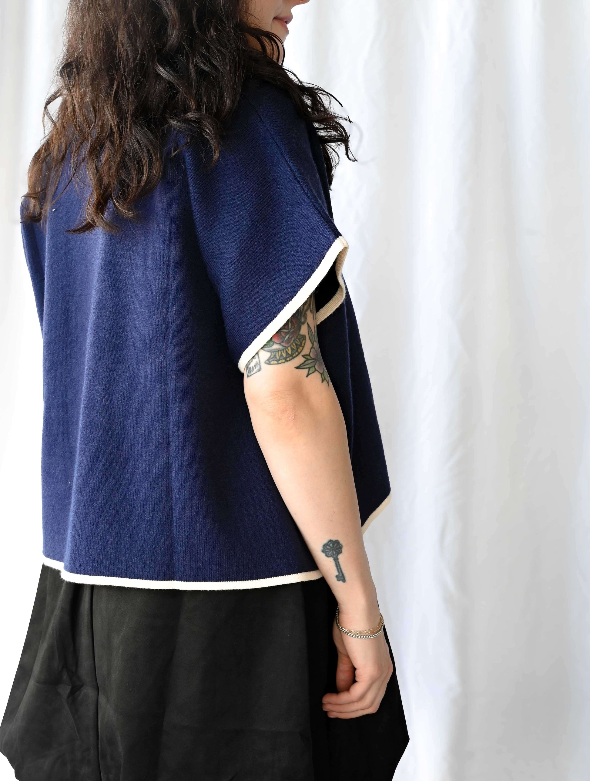 Short Sleeve Collared Top