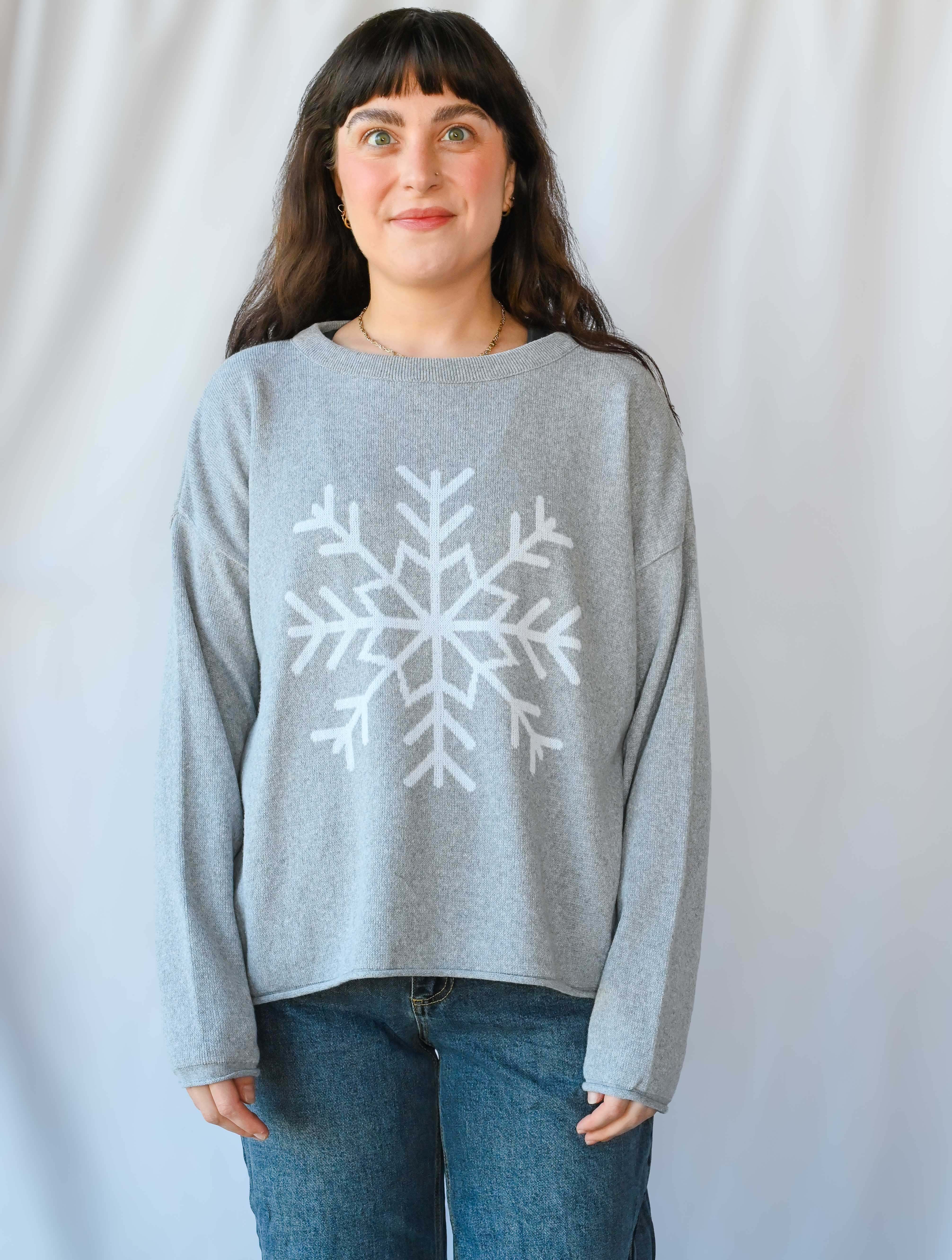 Snowflake Boxy Sweater
