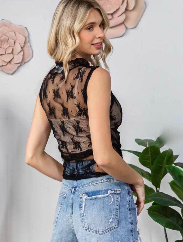 Lace Sleeveless Top