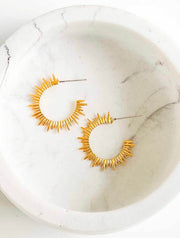 Starburst Hoop Stud Earrings