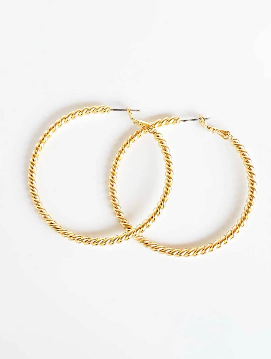 Large Twisted Rope 50MM Hoops