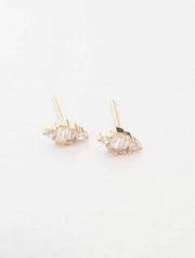 CZ Diamond Pyramid Studs