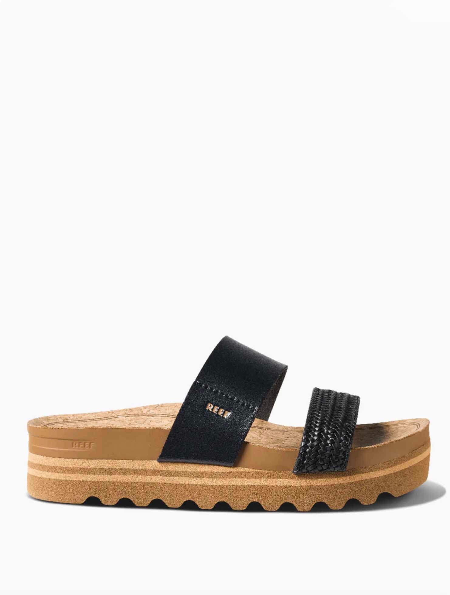 Reef Cushion Vista Hi Sandal in Black Braid 195333716862